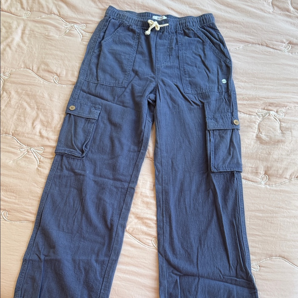 Roxy Girl’s Navy Blue Cargo Drawstring Pants